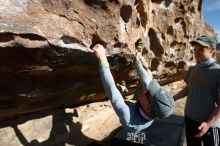 Bouldering in Hueco Tanks on 04/06/2019 with Blue Lizard Climbing and Yoga

Filename: SRM_20190406_0913190.jpg
Aperture: f/5.6
Shutter Speed: 1/320
Body: Canon EOS-1D Mark II
Lens: Canon EF 16-35mm f/2.8 L