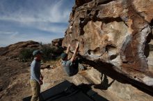Bouldering in Hueco Tanks on 04/06/2019 with Blue Lizard Climbing and Yoga

Filename: SRM_20190406_0923450.jpg
Aperture: f/5.6
Shutter Speed: 1/640
Body: Canon EOS-1D Mark II
Lens: Canon EF 16-35mm f/2.8 L