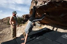 Bouldering in Hueco Tanks on 04/06/2019 with Blue Lizard Climbing and Yoga

Filename: SRM_20190406_0929290.jpg
Aperture: f/5.6
Shutter Speed: 1/320
Body: Canon EOS-1D Mark II
Lens: Canon EF 16-35mm f/2.8 L