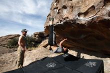 Bouldering in Hueco Tanks on 04/06/2019 with Blue Lizard Climbing and Yoga

Filename: SRM_20190406_0929410.jpg
Aperture: f/5.6
Shutter Speed: 1/320
Body: Canon EOS-1D Mark II
Lens: Canon EF 16-35mm f/2.8 L