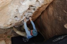 Bouldering in Hueco Tanks on 04/06/2019 with Blue Lizard Climbing and Yoga

Filename: SRM_20190406_1137400.jpg
Aperture: f/5.6
Shutter Speed: 1/160
Body: Canon EOS-1D Mark II
Lens: Canon EF 16-35mm f/2.8 L