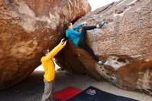 Bouldering in Hueco Tanks on 04/13/2019 with Blue Lizard Climbing and Yoga

Filename: SRM_20190413_1012500.jpg
Aperture: f/5.6
Shutter Speed: 1/250
Body: Canon EOS-1D Mark II
Lens: Canon EF 16-35mm f/2.8 L