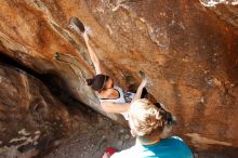 Bouldering in Hueco Tanks on 04/13/2019 with Blue Lizard Climbing and Yoga

Filename: SRM_20190413_1028100.jpg
Aperture: f/5.6
Shutter Speed: 1/200
Body: Canon EOS-1D Mark II
Lens: Canon EF 16-35mm f/2.8 L