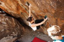 Bouldering in Hueco Tanks on 04/13/2019 with Blue Lizard Climbing and Yoga

Filename: SRM_20190413_1028120.jpg
Aperture: f/5.6
Shutter Speed: 1/200
Body: Canon EOS-1D Mark II
Lens: Canon EF 16-35mm f/2.8 L