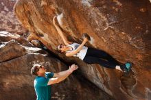 Bouldering in Hueco Tanks on 04/13/2019 with Blue Lizard Climbing and Yoga

Filename: SRM_20190413_1028230.jpg
Aperture: f/5.6
Shutter Speed: 1/320
Body: Canon EOS-1D Mark II
Lens: Canon EF 16-35mm f/2.8 L