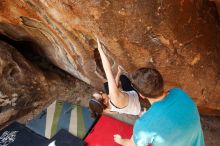 Bouldering in Hueco Tanks on 04/13/2019 with Blue Lizard Climbing and Yoga

Filename: SRM_20190413_1041510.jpg
Aperture: f/5.0
Shutter Speed: 1/200
Body: Canon EOS-1D Mark II
Lens: Canon EF 16-35mm f/2.8 L