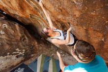 Bouldering in Hueco Tanks on 04/13/2019 with Blue Lizard Climbing and Yoga

Filename: SRM_20190413_1041590.jpg
Aperture: f/5.0
Shutter Speed: 1/250
Body: Canon EOS-1D Mark II
Lens: Canon EF 16-35mm f/2.8 L