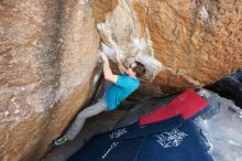 Bouldering in Hueco Tanks on 04/13/2019 with Blue Lizard Climbing and Yoga

Filename: SRM_20190413_1105070.jpg
Aperture: f/5.0
Shutter Speed: 1/320
Body: Canon EOS-1D Mark II
Lens: Canon EF 16-35mm f/2.8 L