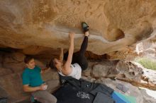 Bouldering in Hueco Tanks on 04/13/2019 with Blue Lizard Climbing and Yoga

Filename: SRM_20190413_1255150.jpg
Aperture: f/5.6
Shutter Speed: 1/400
Body: Canon EOS-1D Mark II
Lens: Canon EF 16-35mm f/2.8 L