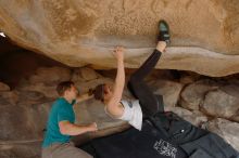 Bouldering in Hueco Tanks on 04/13/2019 with Blue Lizard Climbing and Yoga

Filename: SRM_20190413_1255210.jpg
Aperture: f/5.6
Shutter Speed: 1/320
Body: Canon EOS-1D Mark II
Lens: Canon EF 16-35mm f/2.8 L