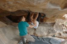 Bouldering in Hueco Tanks on 04/13/2019 with Blue Lizard Climbing and Yoga

Filename: SRM_20190413_1310340.jpg
Aperture: f/4.0
Shutter Speed: 1/250
Body: Canon EOS-1D Mark II
Lens: Canon EF 50mm f/1.8 II