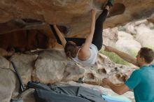 Bouldering in Hueco Tanks on 04/13/2019 with Blue Lizard Climbing and Yoga

Filename: SRM_20190413_1311110.jpg
Aperture: f/4.0
Shutter Speed: 1/500
Body: Canon EOS-1D Mark II
Lens: Canon EF 50mm f/1.8 II