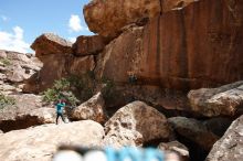 Bouldering in Hueco Tanks on 04/13/2019 with Blue Lizard Climbing and Yoga

Filename: SRM_20190413_1346350.jpg
Aperture: f/4.0
Shutter Speed: 1/800
Body: Canon EOS-1D Mark II
Lens: Canon EF 16-35mm f/2.8 L