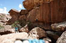 Bouldering in Hueco Tanks on 04/13/2019 with Blue Lizard Climbing and Yoga

Filename: SRM_20190413_1346371.jpg
Aperture: f/4.0
Shutter Speed: 1/800
Body: Canon EOS-1D Mark II
Lens: Canon EF 16-35mm f/2.8 L