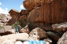Bouldering in Hueco Tanks on 04/13/2019 with Blue Lizard Climbing and Yoga

Filename: SRM_20190413_1347000.jpg
Aperture: f/4.0
Shutter Speed: 1/800
Body: Canon EOS-1D Mark II
Lens: Canon EF 16-35mm f/2.8 L