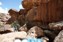 Bouldering in Hueco Tanks on 04/13/2019 with Blue Lizard Climbing and Yoga

Filename: SRM_20190413_1347060.jpg
Aperture: f/4.0
Shutter Speed: 1/800
Body: Canon EOS-1D Mark II
Lens: Canon EF 16-35mm f/2.8 L