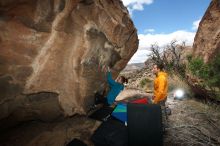 Bouldering in Hueco Tanks on 04/13/2019 with Blue Lizard Climbing and Yoga

Filename: SRM_20190413_1425550.jpg
Aperture: f/5.6
Shutter Speed: 1/250
Body: Canon EOS-1D Mark II
Lens: Canon EF 16-35mm f/2.8 L