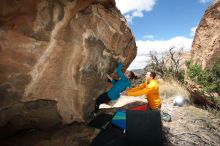 Bouldering in Hueco Tanks on 04/13/2019 with Blue Lizard Climbing and Yoga

Filename: SRM_20190413_1426030.jpg
Aperture: f/5.6
Shutter Speed: 1/250
Body: Canon EOS-1D Mark II
Lens: Canon EF 16-35mm f/2.8 L