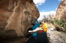 Bouldering in Hueco Tanks on 04/13/2019 with Blue Lizard Climbing and Yoga

Filename: SRM_20190413_1426060.jpg
Aperture: f/5.6
Shutter Speed: 1/250
Body: Canon EOS-1D Mark II
Lens: Canon EF 16-35mm f/2.8 L