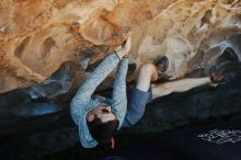 Bouldering in Hueco Tanks on 06/15/2019 with Blue Lizard Climbing and Yoga
Filename: SRM_20190615_1145300.jpg
Aperture: f/4.0
Shutter Speed: 1/800
Body: Canon EOS-1D Mark II
Lens: Canon EF 50mm f/1.8 II