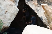 Bouldering in Hueco Tanks on 06/28/2019 with Blue Lizard Climbing and Yoga
Filename: SRM_20190628_1645430.jpg
Aperture: f/3.2
Shutter Speed: 1/1000
Body: Canon EOS-1D Mark II
Lens: Canon EF 50mm f/1.8 II