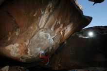 Bouldering in Hueco Tanks on 10/28/2019 with Blue Lizard Climbing and Yoga
Filename: SRM_20191028_1244470.jpg
Aperture: f/8.0
Shutter Speed: 1/250
Body: Canon EOS-1D Mark II
Lens: Canon EF 16-35mm f/2.8 L