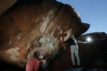 Bouldering in Hueco Tanks on 10/28/2019 with Blue Lizard Climbing and Yoga
Filename: SRM_20191028_1252100.jpg
Aperture: f/8.0
Shutter Speed: 1/250
Body: Canon EOS-1D Mark II
Lens: Canon EF 16-35mm f/2.8 L