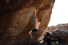 Bouldering in Hueco Tanks on 10/26/2019 with Blue Lizard Climbing and Yoga
Filename: SRM_20191026_1727330.jpg
Aperture: f/5.6
Shutter Speed: 1/400
Body: Canon EOS-1D Mark II
Lens: Canon EF 16-35mm f/2.8 L