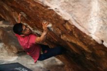 Bouldering in Hueco Tanks on 11/09/2019 with Blue Lizard Climbing and Yoga
Filename: SRM_20191109_1806070.jpg
Aperture: f/1.8
Shutter Speed: 1/200
Body: Canon EOS-1D Mark II
Lens: Canon EF 50mm f/1.8 II