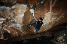 Bouldering in Hueco Tanks on 11/17/2019 with Blue Lizard Climbing and Yoga
Filename: SRM_20191117_1226010.jpg
Aperture: f/8.0
Shutter Speed: 1/250
Body: Canon EOS-1D Mark II
Lens: Canon EF 16-35mm f/2.8 L