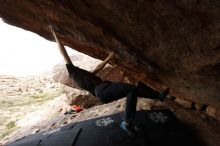 Bouldering in Hueco Tanks on 11/17/2019 with Blue Lizard Climbing and Yoga
Filename: SRM_20191117_1252240.jpg
Aperture: f/8.0
Shutter Speed: 1/250
Body: Canon EOS-1D Mark II
Lens: Canon EF 16-35mm f/2.8 L
