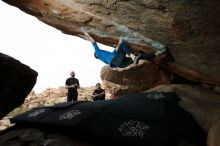 Bouldering in Hueco Tanks on 11/17/2019 with Blue Lizard Climbing and Yoga

Filename: SRM_20191117_1255540.jpg
Aperture: f/8.0
Shutter Speed: 1/250
Body: Canon EOS-1D Mark II
Lens: Canon EF 16-35mm f/2.8 L