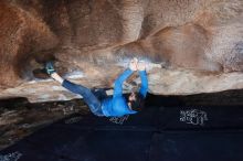 Bouldering in Hueco Tanks on 11/17/2019 with Blue Lizard Climbing and Yoga
Filename: SRM_20191117_1555570.jpg
Aperture: f/5.0
Shutter Speed: 1/250
Body: Canon EOS-1D Mark II
Lens: Canon EF 16-35mm f/2.8 L