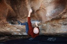 Bouldering in Hueco Tanks on 11/17/2019 with Blue Lizard Climbing and Yoga
Filename: SRM_20191117_1558530.jpg
Aperture: f/6.3
Shutter Speed: 1/250
Body: Canon EOS-1D Mark II
Lens: Canon EF 16-35mm f/2.8 L