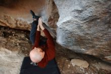 Bouldering in Hueco Tanks on 11/17/2019 with Blue Lizard Climbing and Yoga
Filename: SRM_20191117_1804350.jpg
Aperture: f/2.8
Shutter Speed: 1/160
Body: Canon EOS-1D Mark II
Lens: Canon EF 16-35mm f/2.8 L
