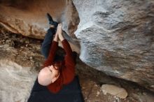 Bouldering in Hueco Tanks on 11/17/2019 with Blue Lizard Climbing and Yoga
Filename: SRM_20191117_1804360.jpg
Aperture: f/2.8
Shutter Speed: 1/160
Body: Canon EOS-1D Mark II
Lens: Canon EF 16-35mm f/2.8 L