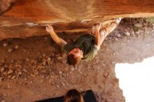 Bouldering in Hueco Tanks on 11/16/2019 with Blue Lizard Climbing and Yoga
Filename: SRM_20191116_1127300.jpg
Aperture: f/2.8
Shutter Speed: 1/500
Body: Canon EOS-1D Mark II
Lens: Canon EF 85mm f/1.2 L II