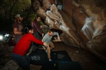 Bouldering in Hueco Tanks on 11/16/2019 with Blue Lizard Climbing and Yoga

Filename: SRM_20191116_1416471.jpg
Aperture: f/8.0
Shutter Speed: 1/250
Body: Canon EOS-1D Mark II
Lens: Canon EF 16-35mm f/2.8 L