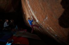 Bouldering in Hueco Tanks on 11/25/2019 with Blue Lizard Climbing and Yoga
Filename: SRM_20191125_1759180.jpg
Aperture: f/8.0
Shutter Speed: 1/250
Body: Canon EOS-1D Mark II
Lens: Canon EF 16-35mm f/2.8 L
