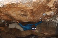 Bouldering in Hueco Tanks on 11/26/2019 with Blue Lizard Climbing and Yoga
Filename: SRM_20191126_1554250.jpg
Aperture: f/5.6
Shutter Speed: 1/250
Body: Canon EOS-1D Mark II
Lens: Canon EF 50mm f/1.8 II
