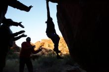 Bouldering in Hueco Tanks on 11/26/2019 with Blue Lizard Climbing and Yoga
Filename: SRM_20191126_1754301.jpg
Aperture: f/7.1
Shutter Speed: 1/250
Body: Canon EOS-1D Mark II
Lens: Canon EF 16-35mm f/2.8 L
