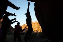 Bouldering in Hueco Tanks on 11/26/2019 with Blue Lizard Climbing and Yoga
Filename: SRM_20191126_1754302.jpg
Aperture: f/9.0
Shutter Speed: 1/250
Body: Canon EOS-1D Mark II
Lens: Canon EF 16-35mm f/2.8 L