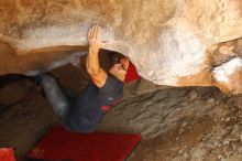 Bouldering in Hueco Tanks on 12/06/2019 with Blue Lizard Climbing and Yoga

Filename: SRM_20191206_1324240.jpg
Aperture: f/3.2
Shutter Speed: 1/250
Body: Canon EOS-1D Mark II
Lens: Canon EF 50mm f/1.8 II