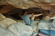 Bouldering in Hueco Tanks on 12/14/2019 with Blue Lizard Climbing and Yoga

Filename: SRM_20191214_1736430.jpg
Aperture: f/2.5
Shutter Speed: 1/250
Body: Canon EOS-1D Mark II
Lens: Canon EF 50mm f/1.8 II