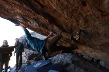 Bouldering in Hueco Tanks on 12/15/2019 with Blue Lizard Climbing and Yoga
Filename: SRM_20191215_1153420.jpg
Aperture: f/5.0
Shutter Speed: 1/250
Body: Canon EOS-1D Mark II
Lens: Canon EF 16-35mm f/2.8 L