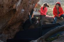 Bouldering in Hueco Tanks on 12/15/2019 with Blue Lizard Climbing and Yoga
Filename: SRM_20191215_1637570.jpg
Aperture: f/4.0
Shutter Speed: 1/250
Body: Canon EOS-1D Mark II
Lens: Canon EF 50mm f/1.8 II