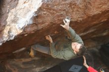 Bouldering in Hueco Tanks on 12/16/2019 with Blue Lizard Climbing and Yoga
Filename: SRM_20191216_1203300.jpg
Aperture: f/3.2
Shutter Speed: 1/250
Body: Canon EOS-1D Mark II
Lens: Canon EF 50mm f/1.8 II