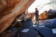 Bouldering in Hueco Tanks on 12/16/2019 with Blue Lizard Climbing and Yoga
Filename: SRM_20191216_1253170.jpg
Aperture: f/4.0
Shutter Speed: 1/250
Body: Canon EOS-1D Mark II
Lens: Canon EF 16-35mm f/2.8 L