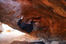 Bouldering in Hueco Tanks on 12/16/2019 with Blue Lizard Climbing and Yoga
Filename: SRM_20191216_1712170.jpg
Aperture: f/3.2
Shutter Speed: 1/250
Body: Canon EOS-1D Mark II
Lens: Canon EF 16-35mm f/2.8 L
