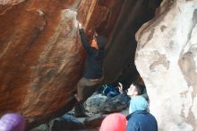 Bouldering in Hueco Tanks on 12/16/2019 with Blue Lizard Climbing and Yoga

Filename: SRM_20191216_1747250.jpg
Aperture: f/2.5
Shutter Speed: 1/250
Body: Canon EOS-1D Mark II
Lens: Canon EF 50mm f/1.8 II